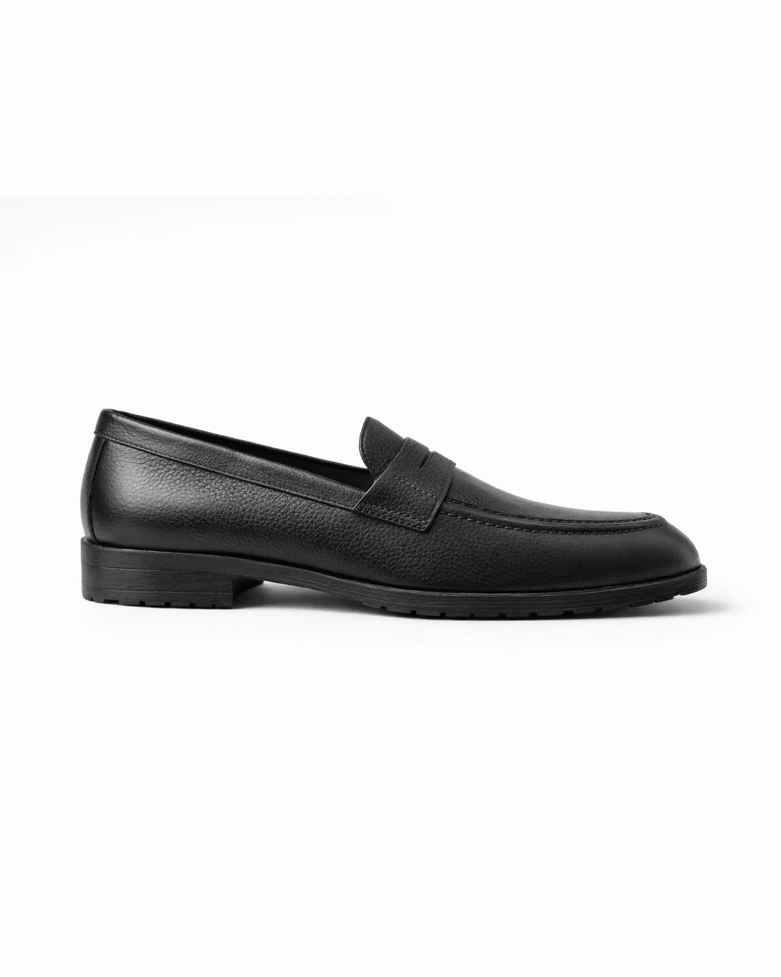 Black Chunky Loafer - Genuine Leather - BlackBole